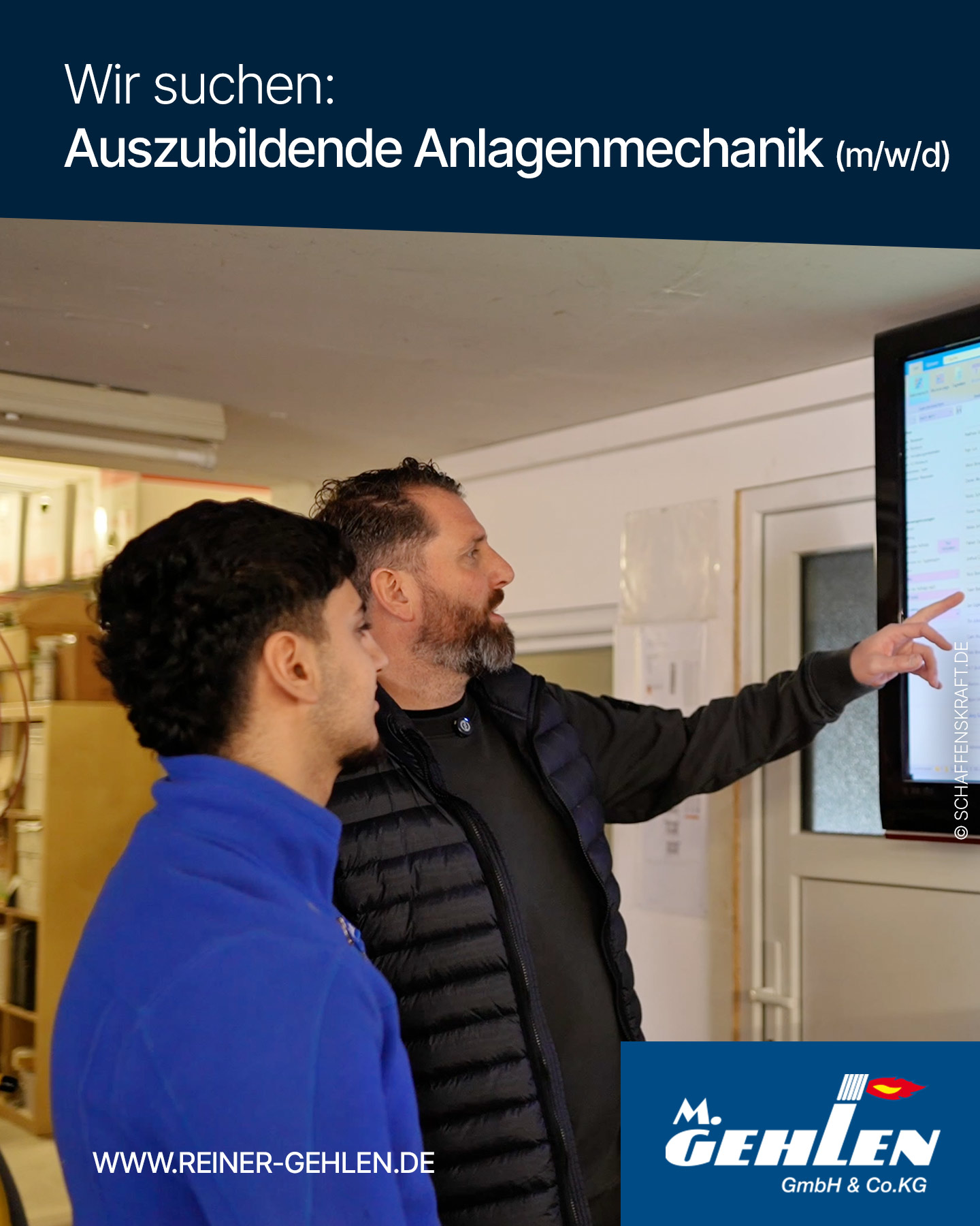 Ausbildung zum Anlagenmechaniker SHK bei M. Gehlen